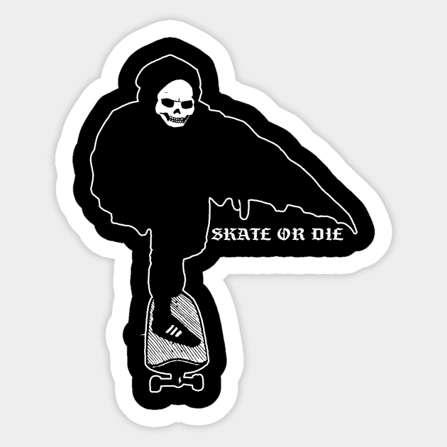 Skate or Die Sticker by JCerros